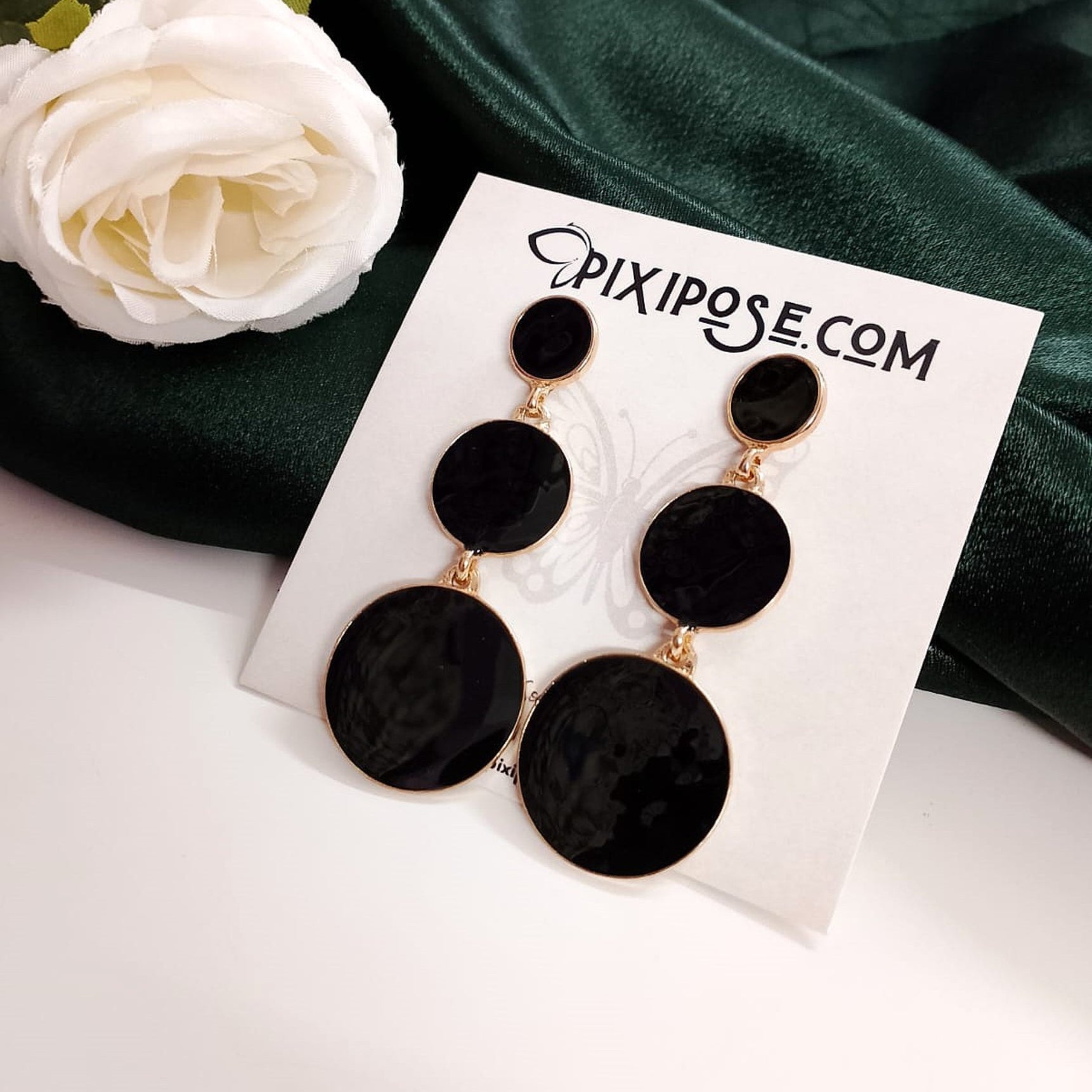 Black Drops Earrings