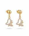 Cute Crystal Butterfly Drops Earrings