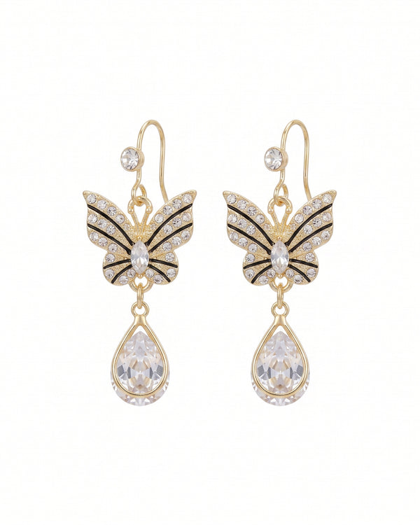Sparkling Crystal Butterfly Earrings