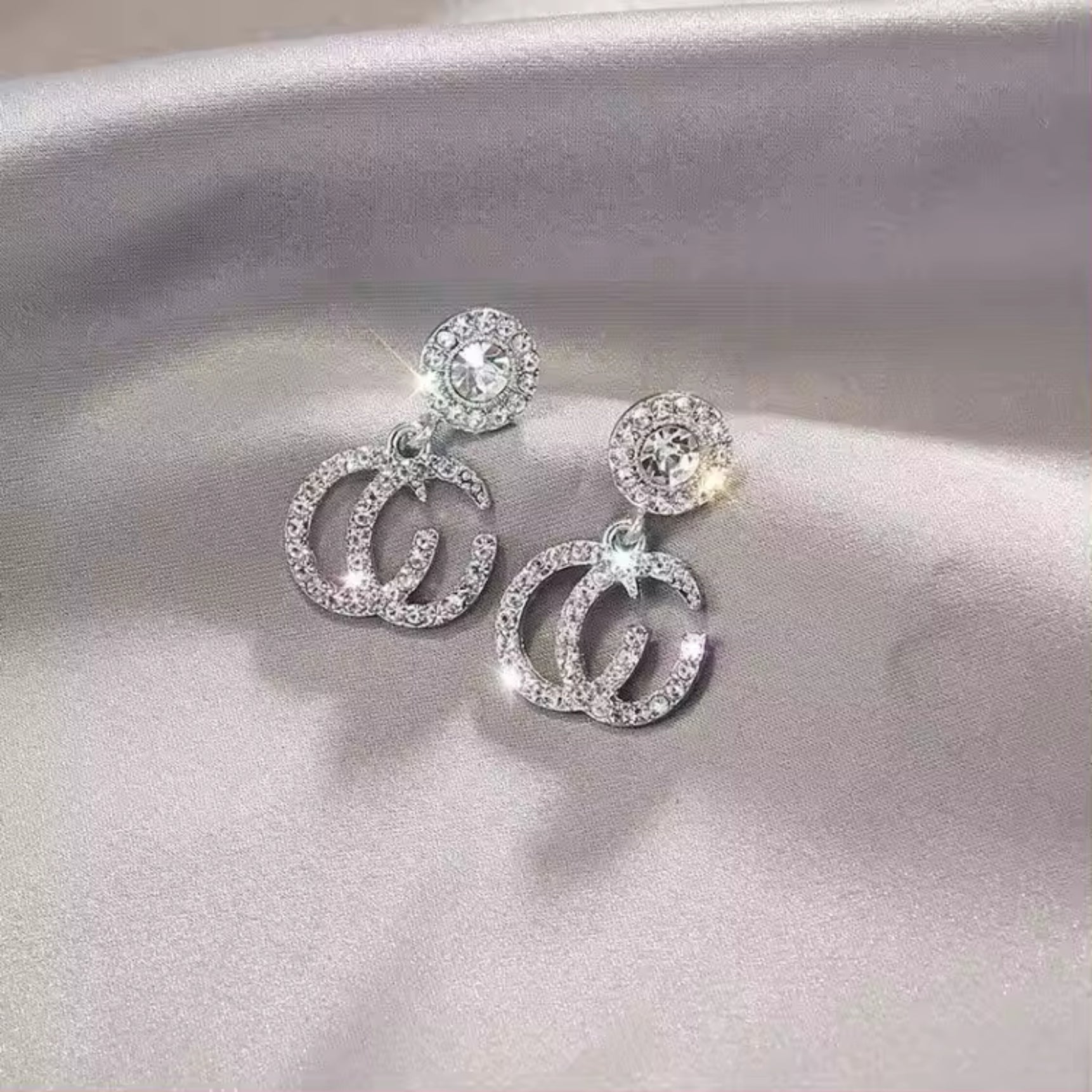 Luxury Crystal CC Earrings