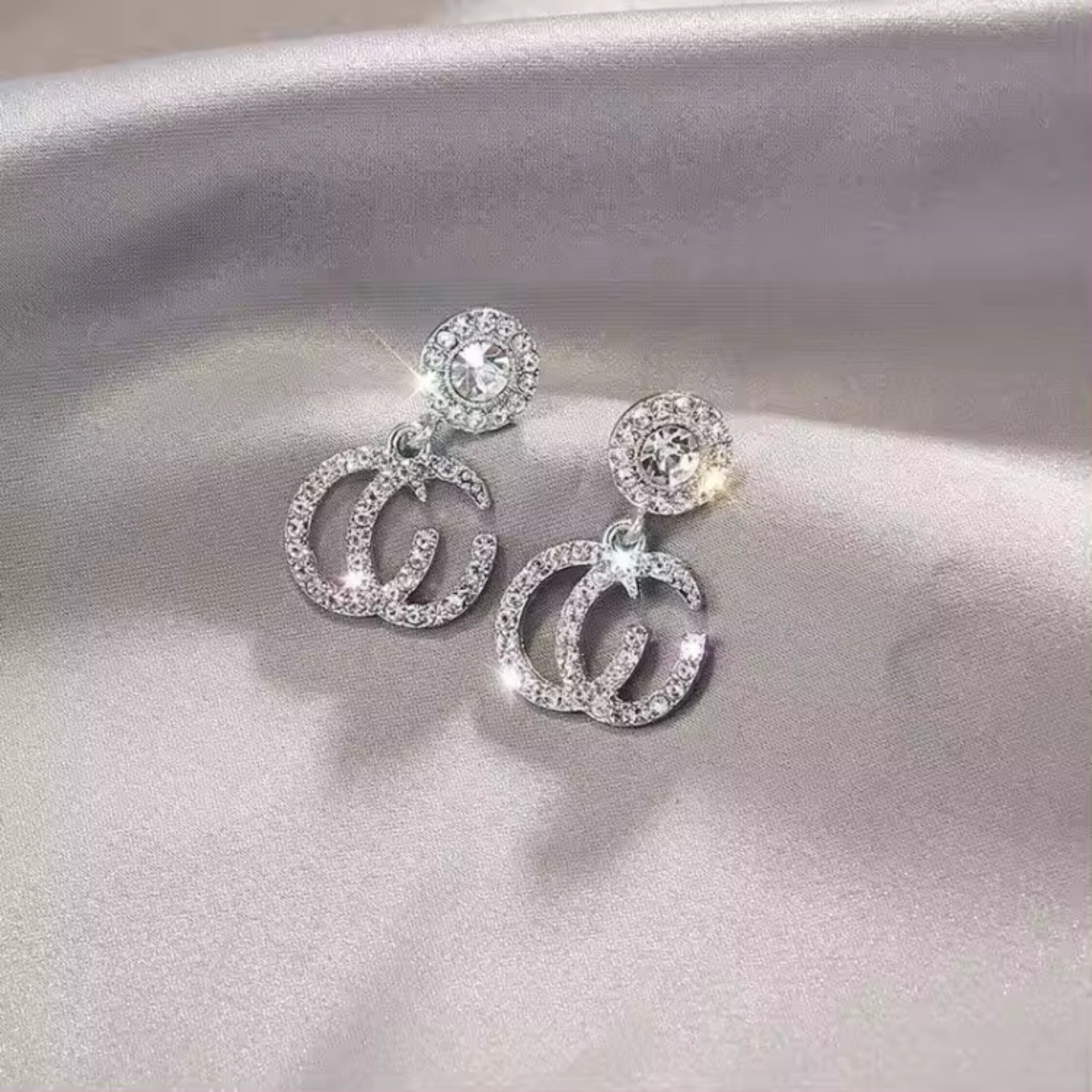 Luxury Crystal CC Earrings