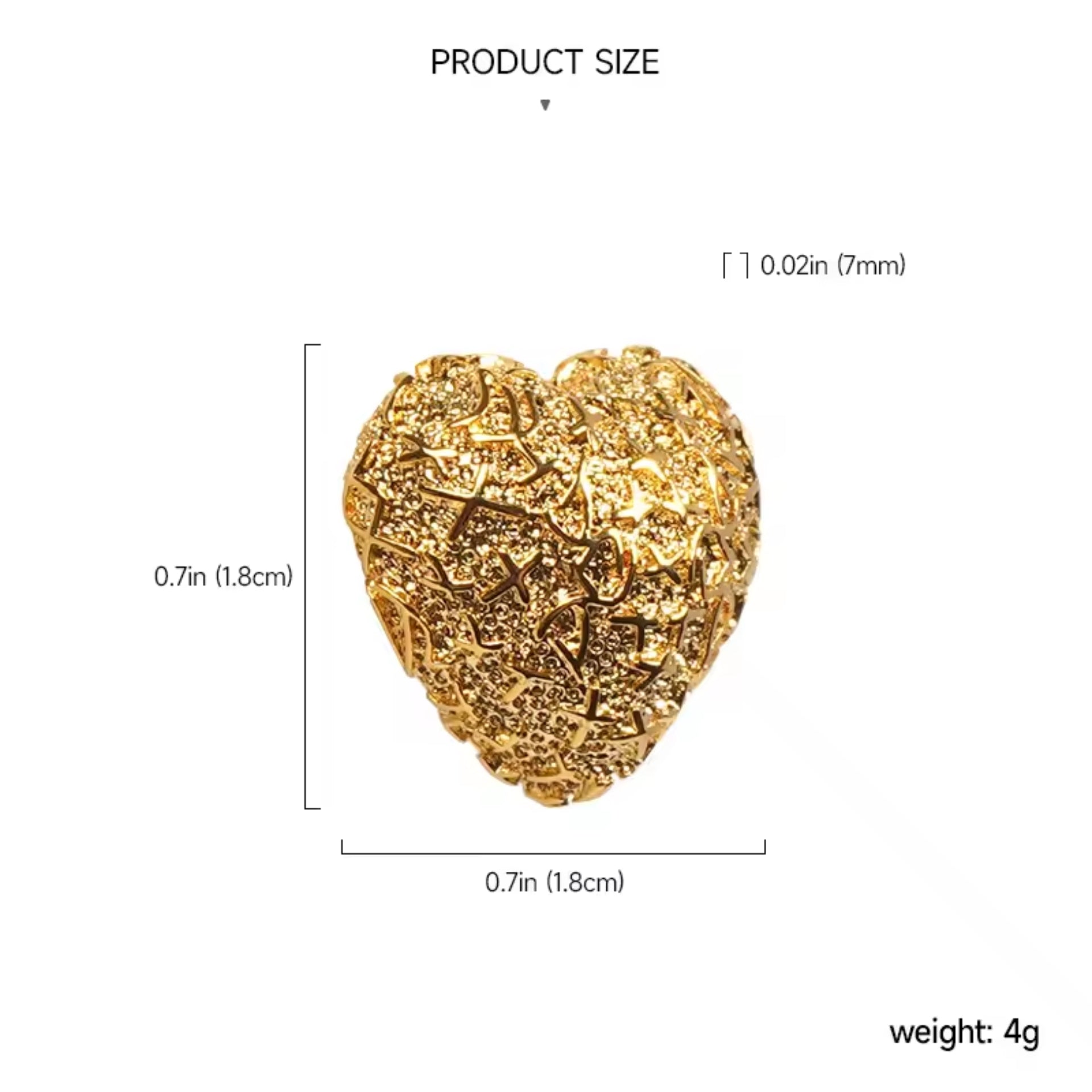 Elegant Claw Pave Sparkling Heart Stud Earrings