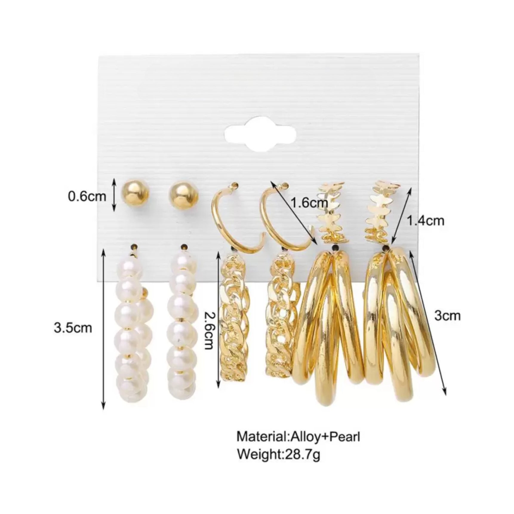 Vintage  Punk Earrings Set