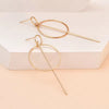 Long Geometric Circle Earring