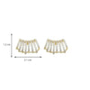 StylishMultilayer Row Cubic C Shape Earrings