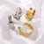 Gold Plated Star Shape High-End Earrings