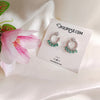 AD Flower Round Jhumka Mint Green
