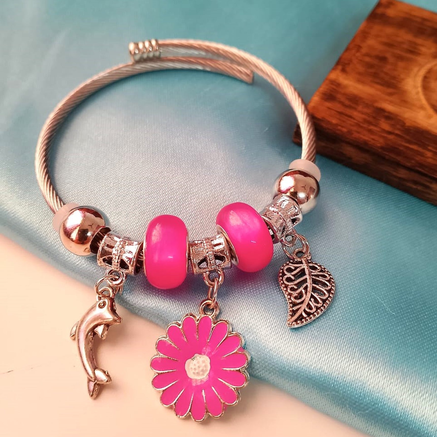 Blossom Pink Flower Bracelet