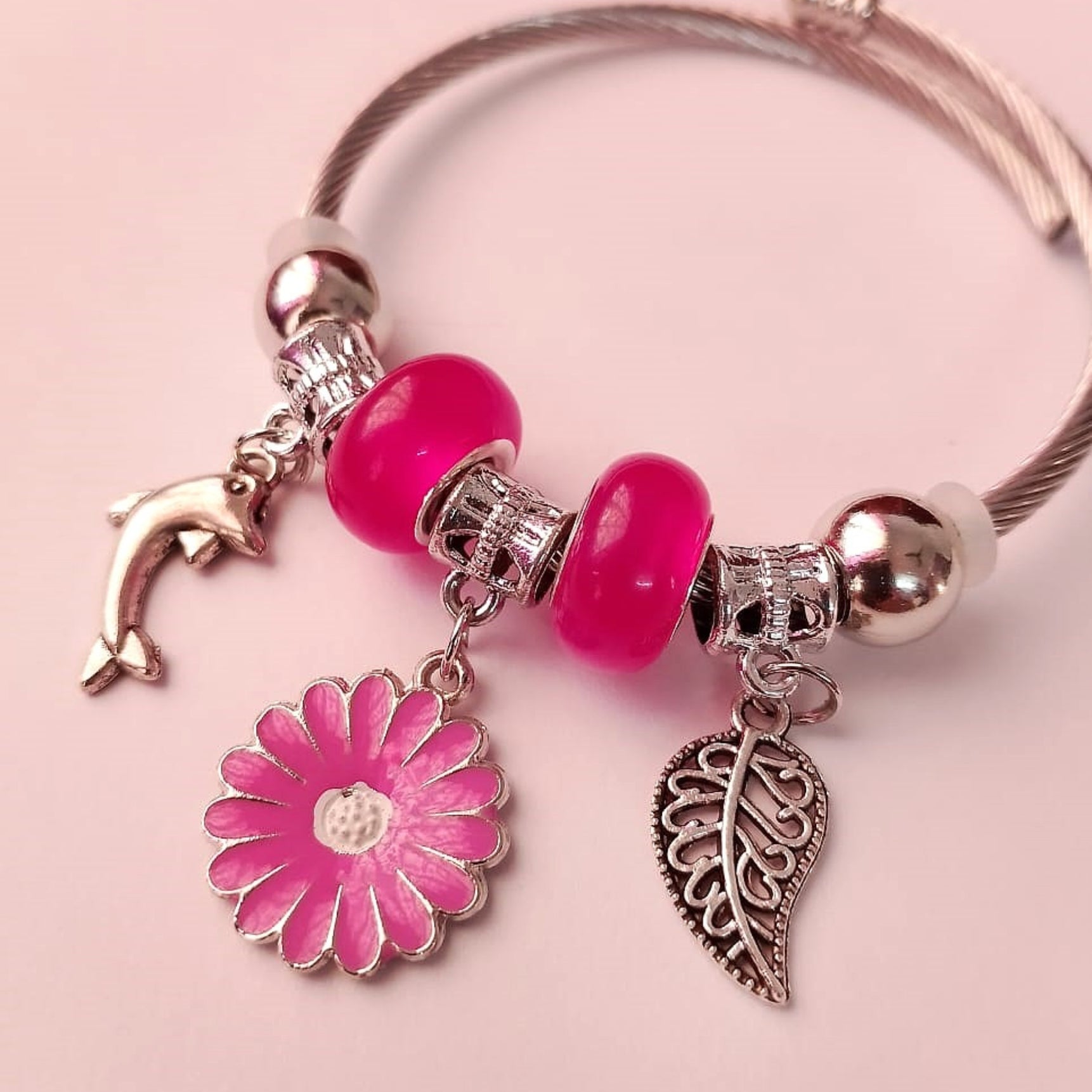 Blossom Pink Flower Bracelet