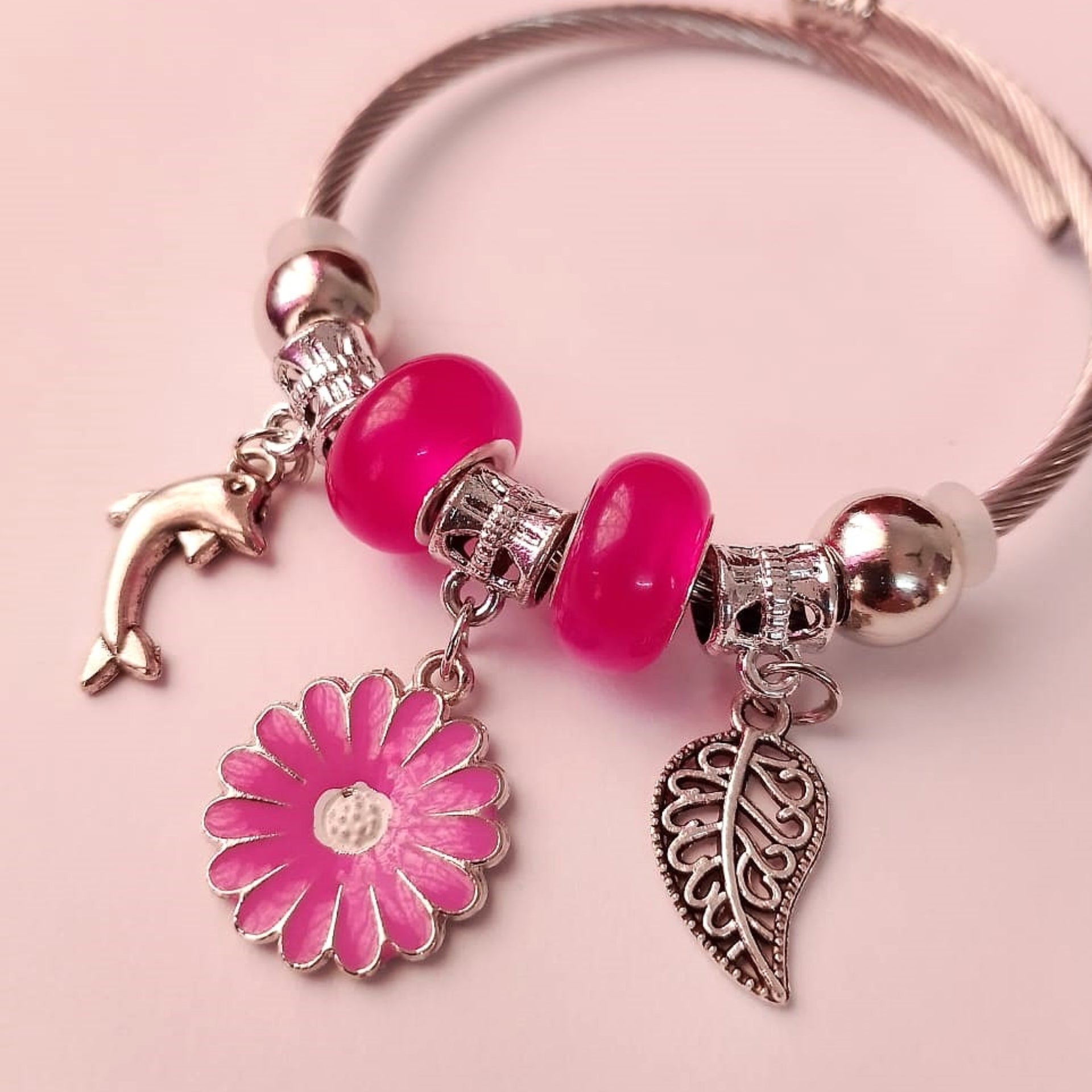 Blossom Pink Flower Bracelet