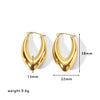 Golden Thick Long Hoops Earrings