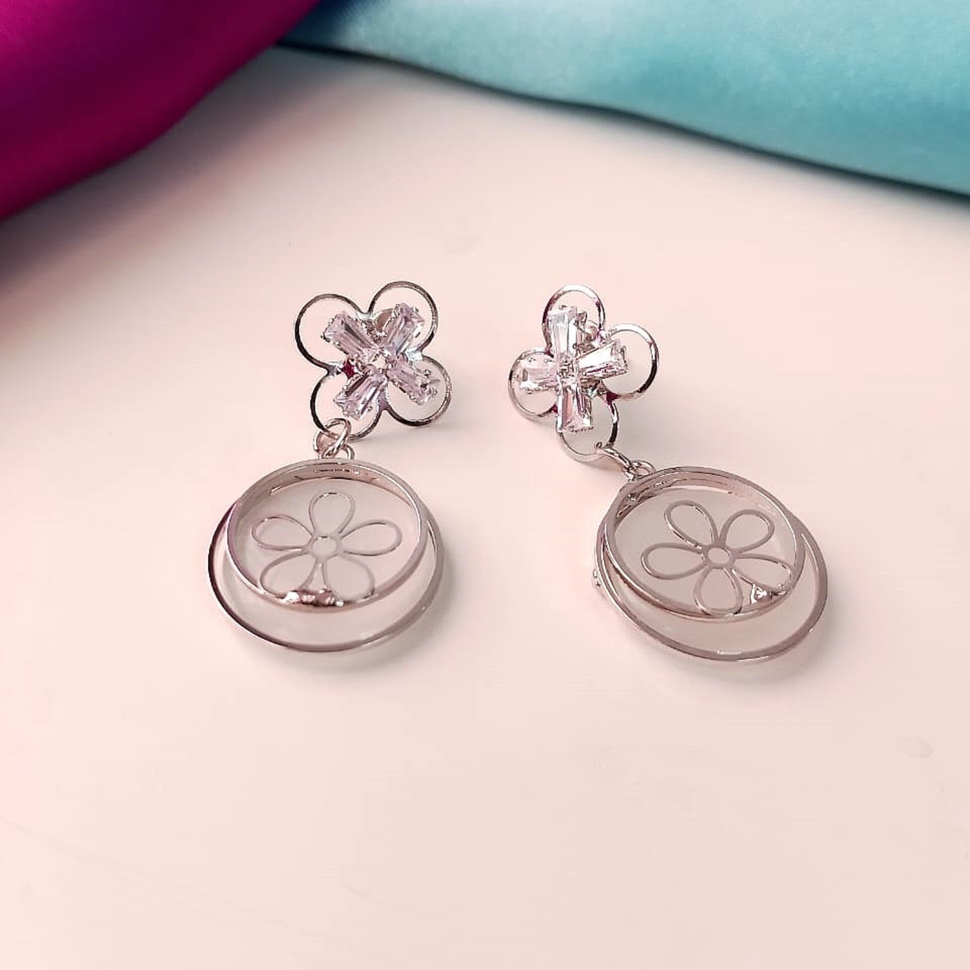 Monalisa Floral Circle Earrings