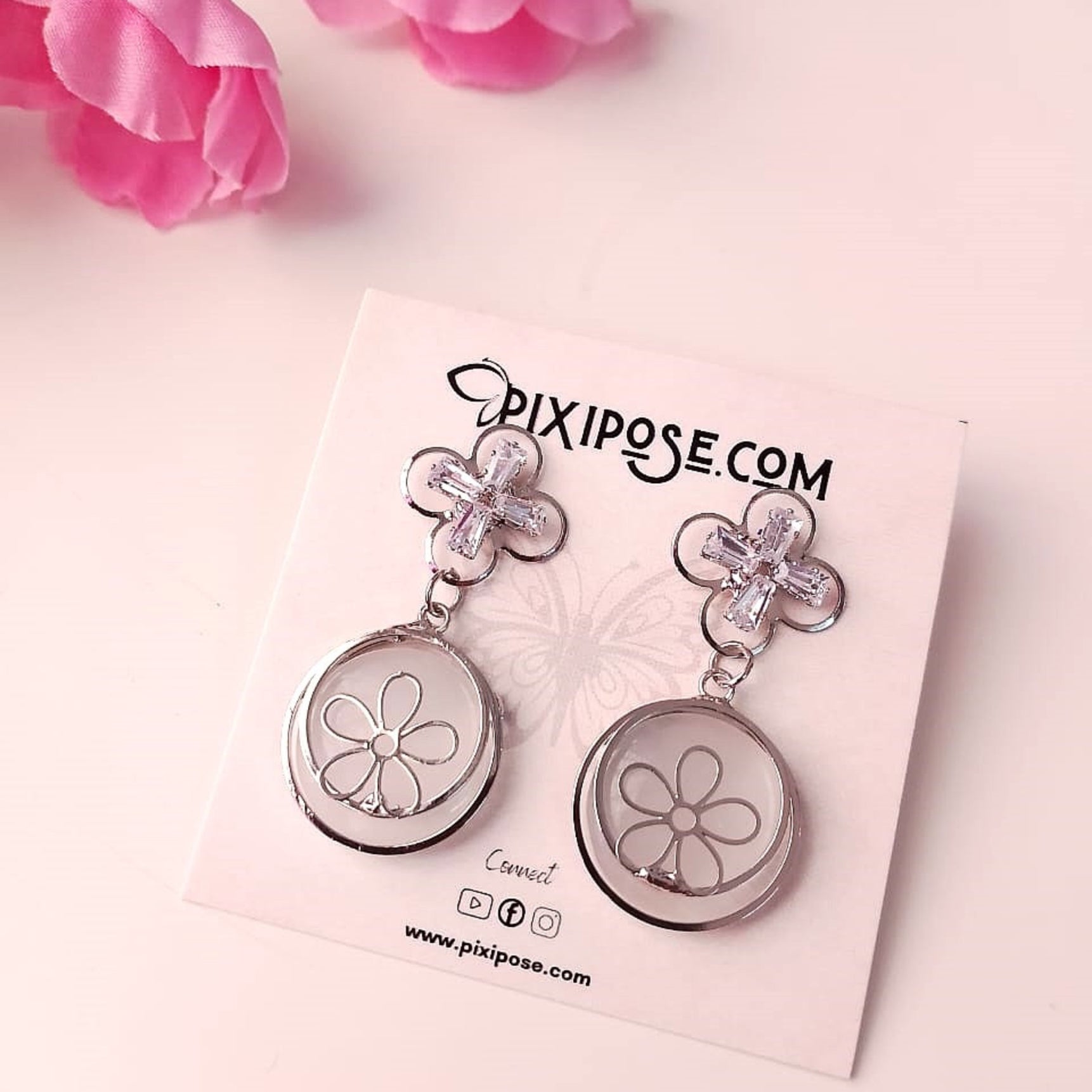 Monalisa Floral Circle Earrings
