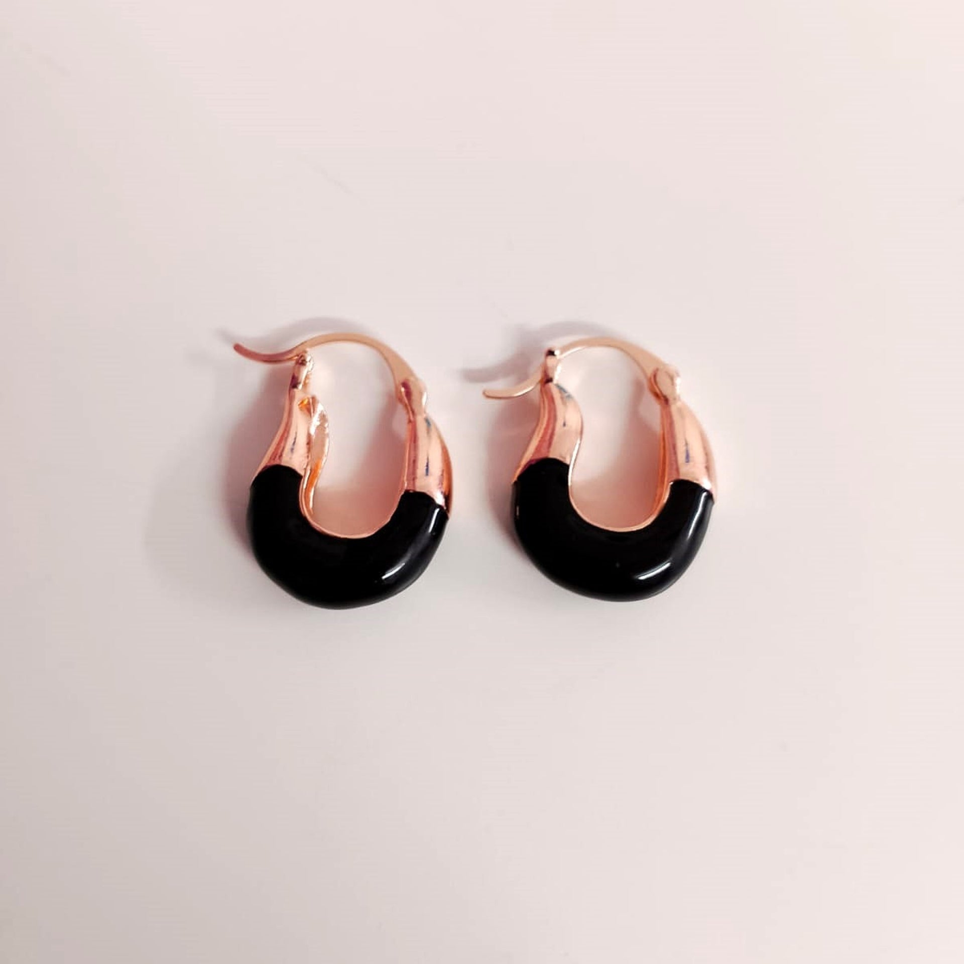 Midnight Allure Beaded Hoops