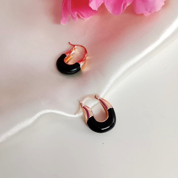 Midnight Allure Beaded Hoops