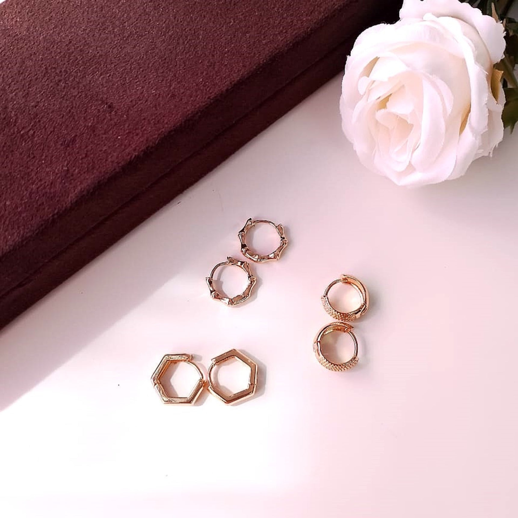 Golden Bobby Hoops Combo Set