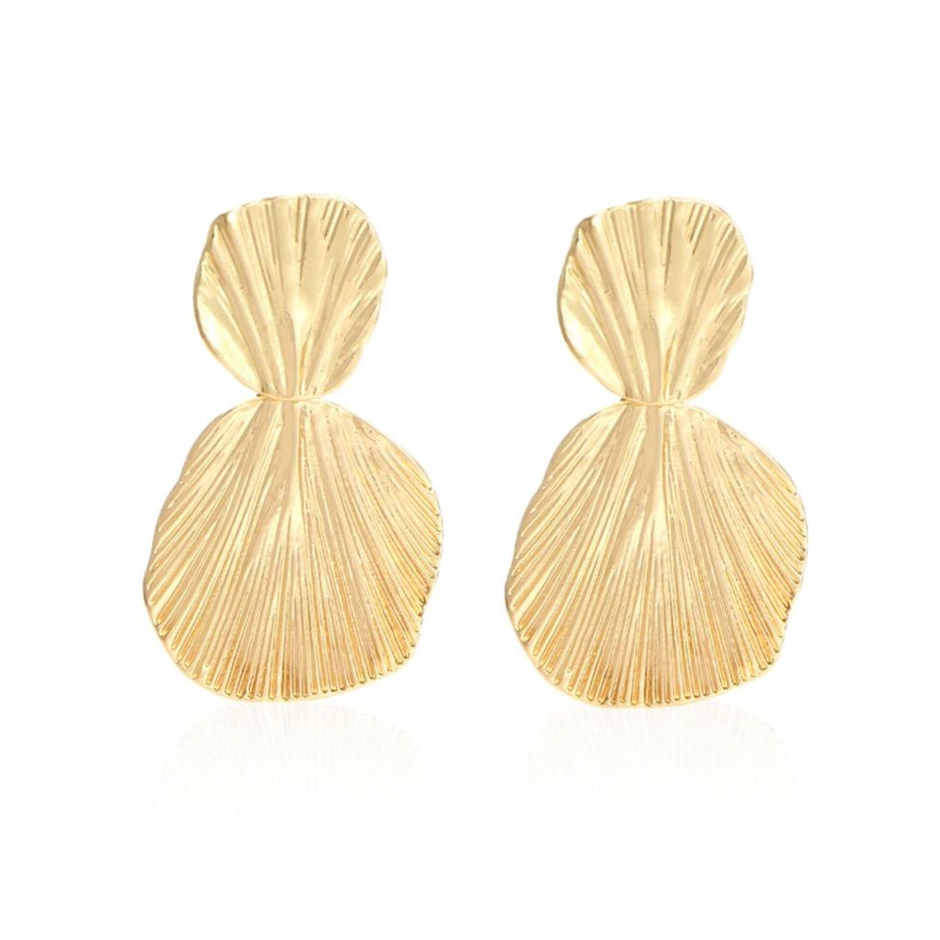 Golden Plated Shell Design Earrings