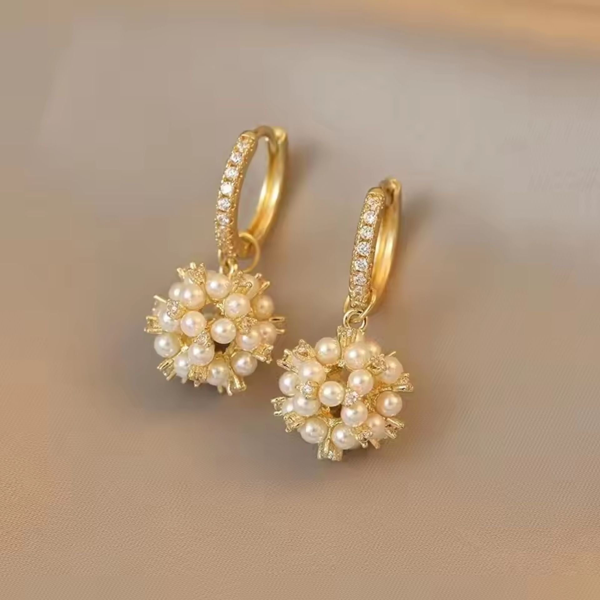 Ball of Pearl Earrings