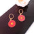 Radiant Red Sunflower Hoops