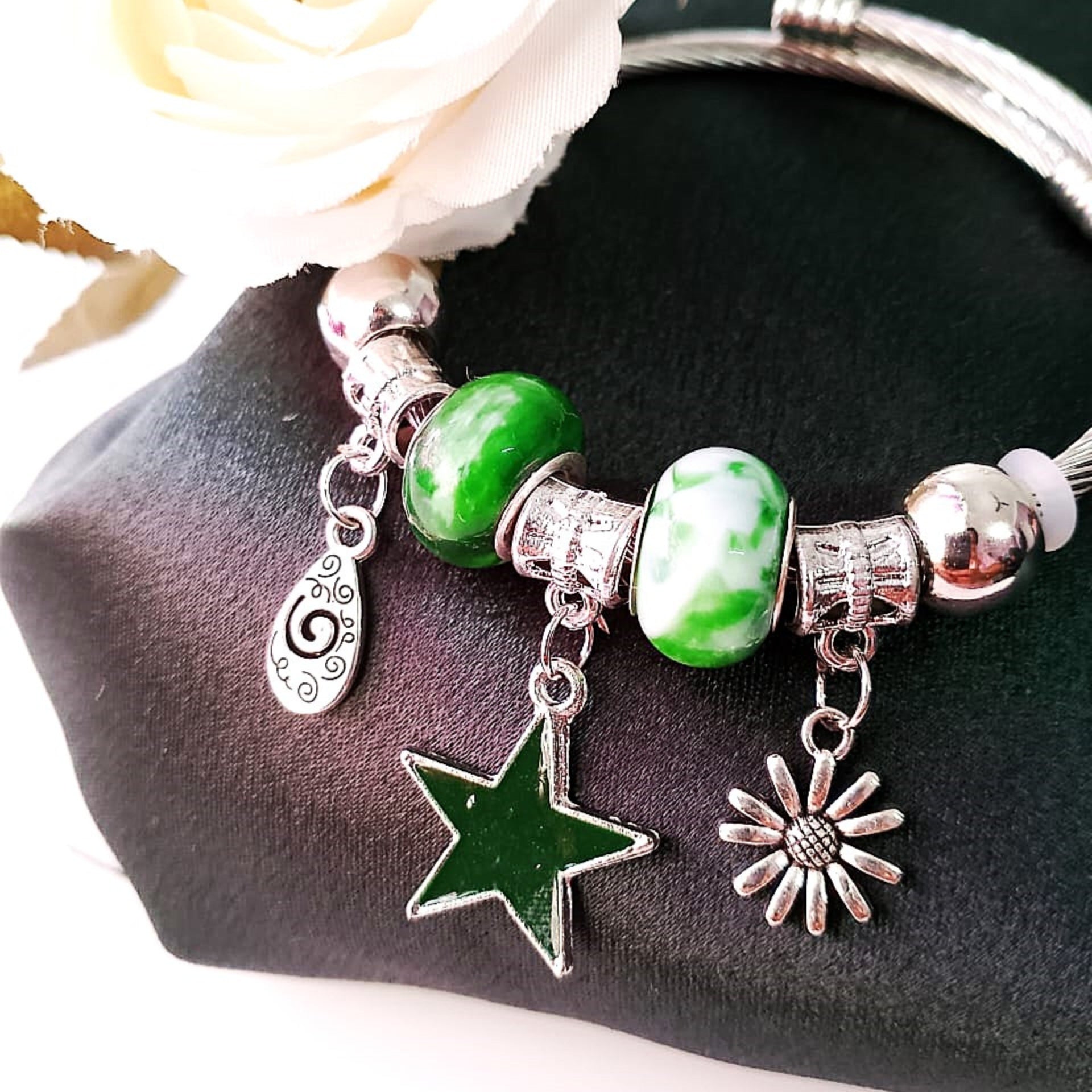 Enchanted Green Star Bracelet