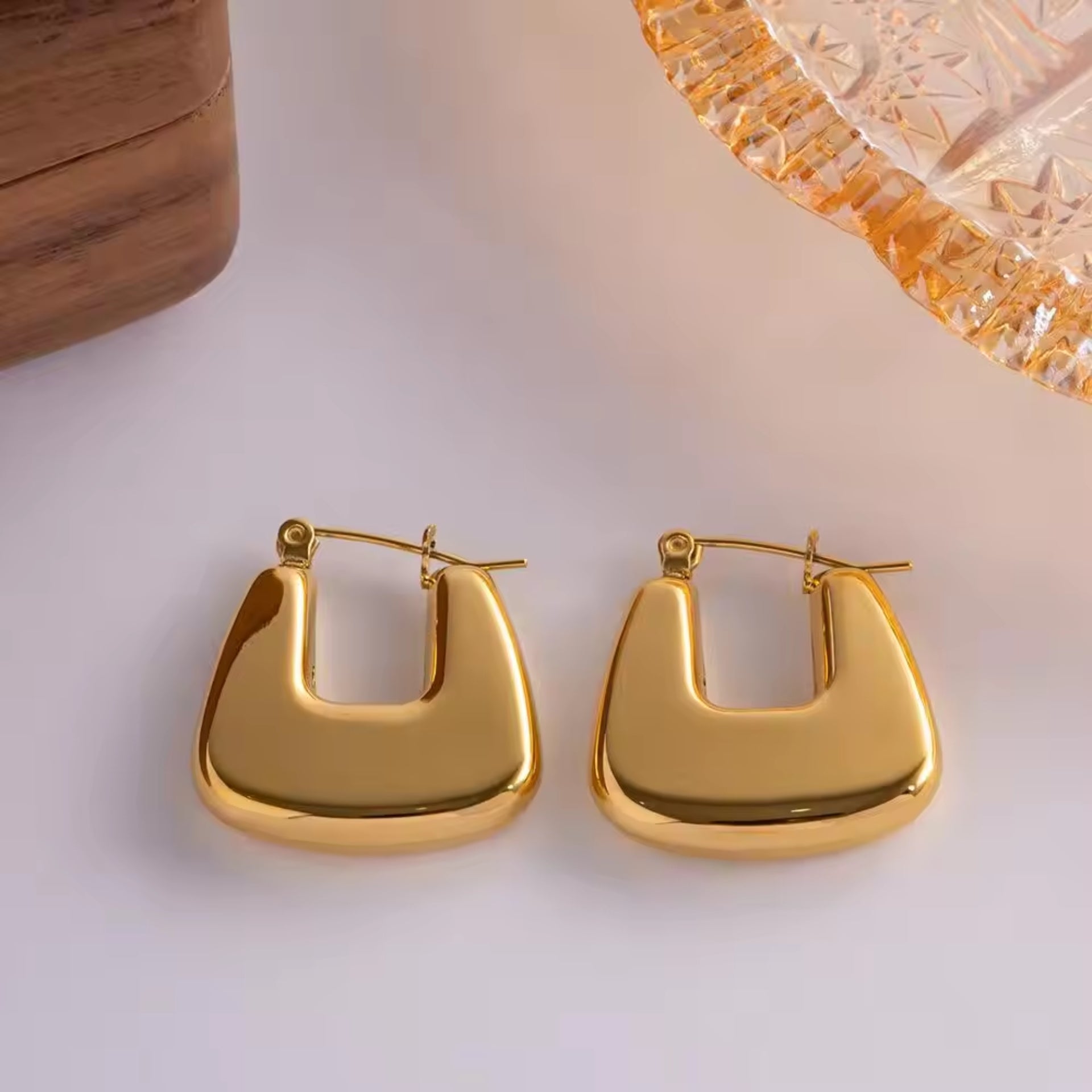 Golden Purse Design Earrings