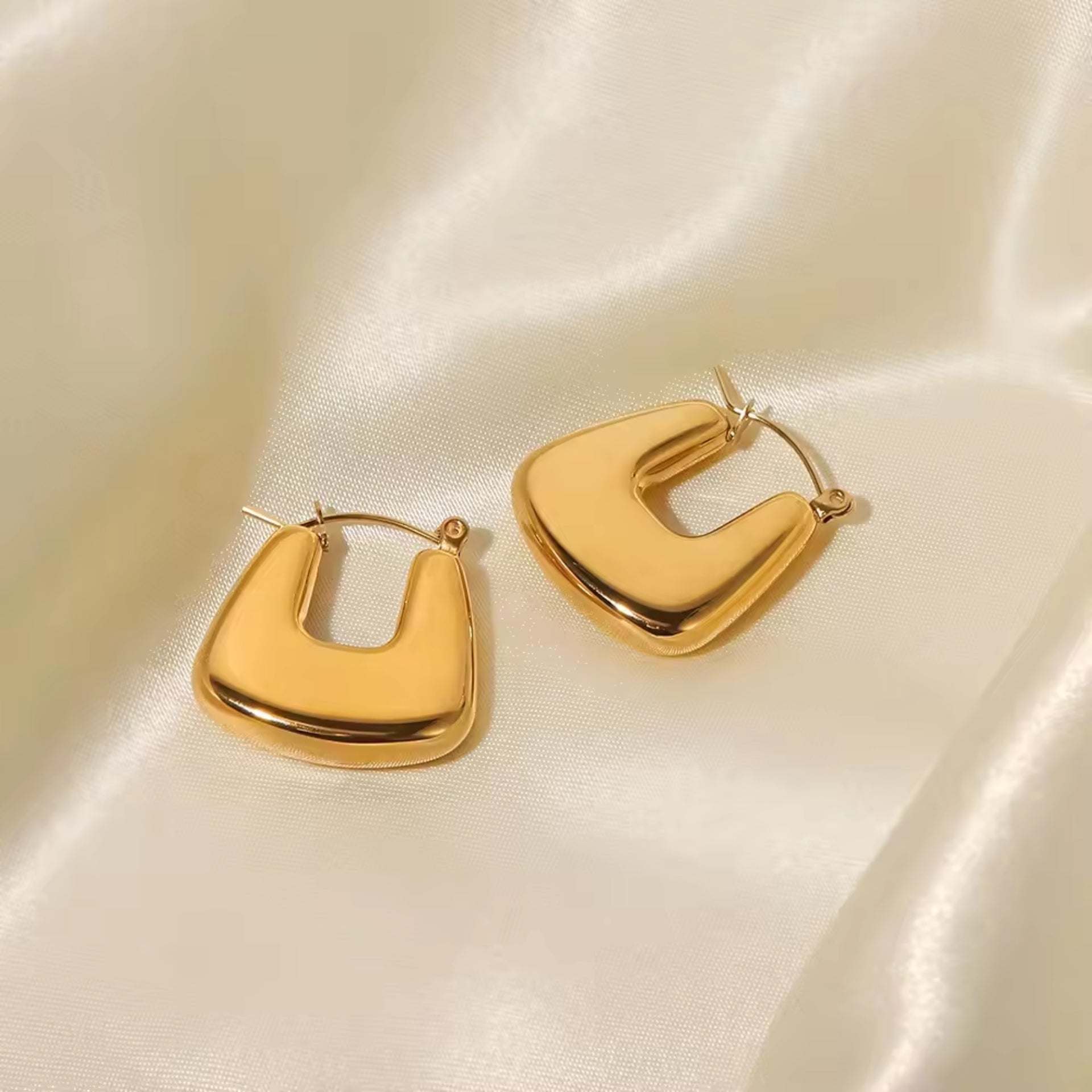 Golden Purse Design Earrings