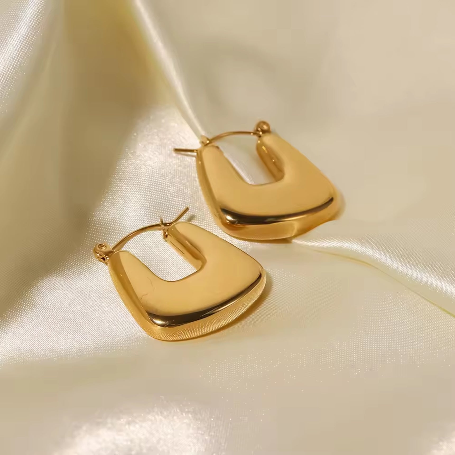 Golden Purse Design Earrings