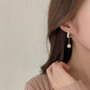 Twisted Diamond Pearl Drop Earrings