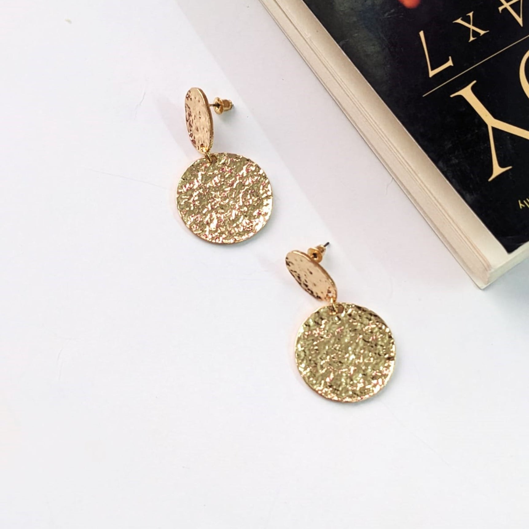 Golden Plated Circular Design Earrings