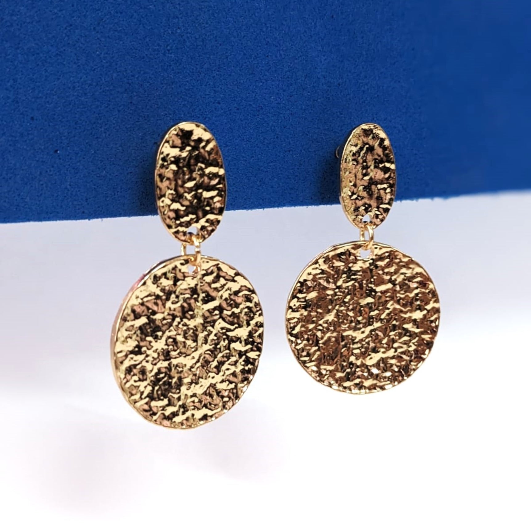 Golden Plated Circular Design Earrings