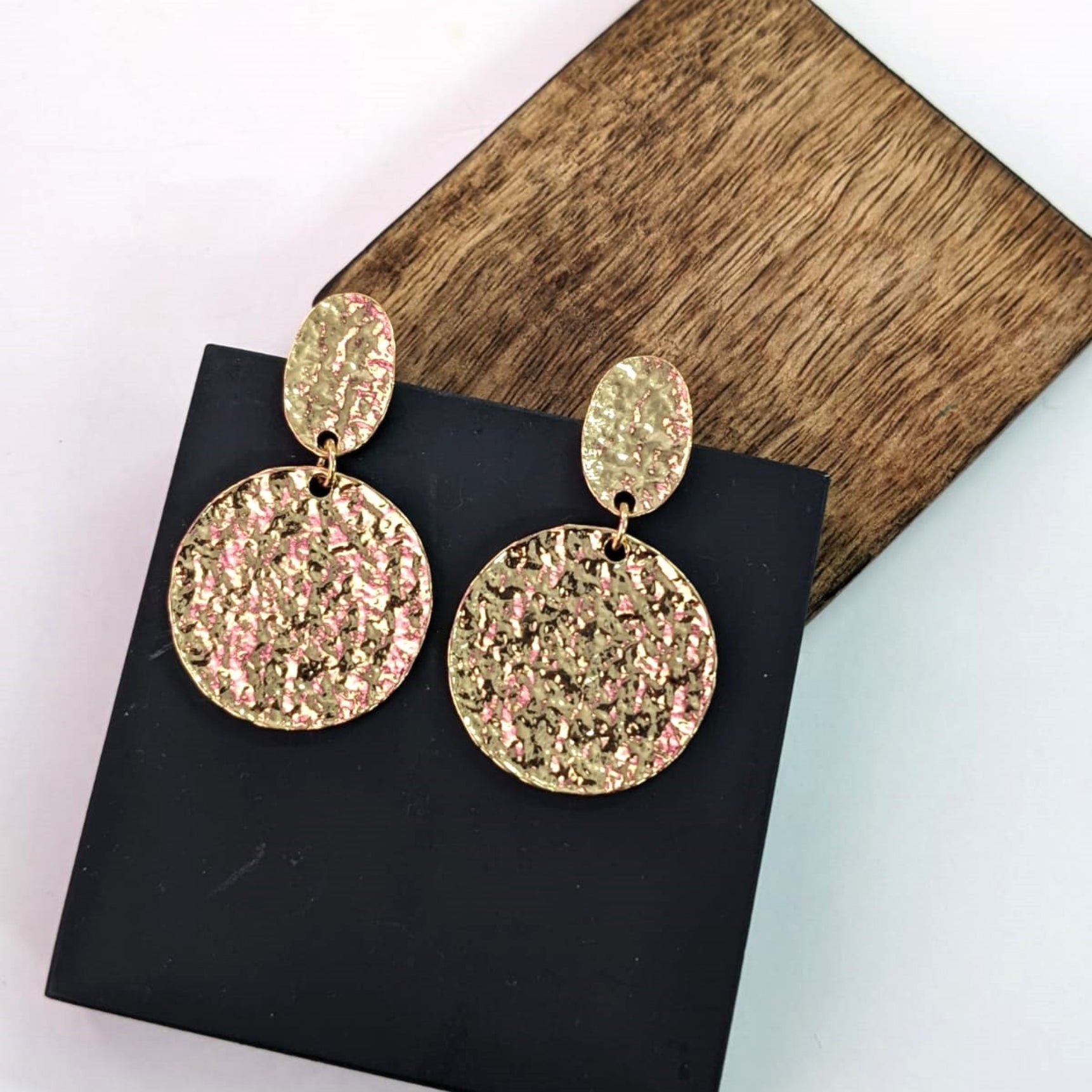 Golden Plated Circular Design Earrings