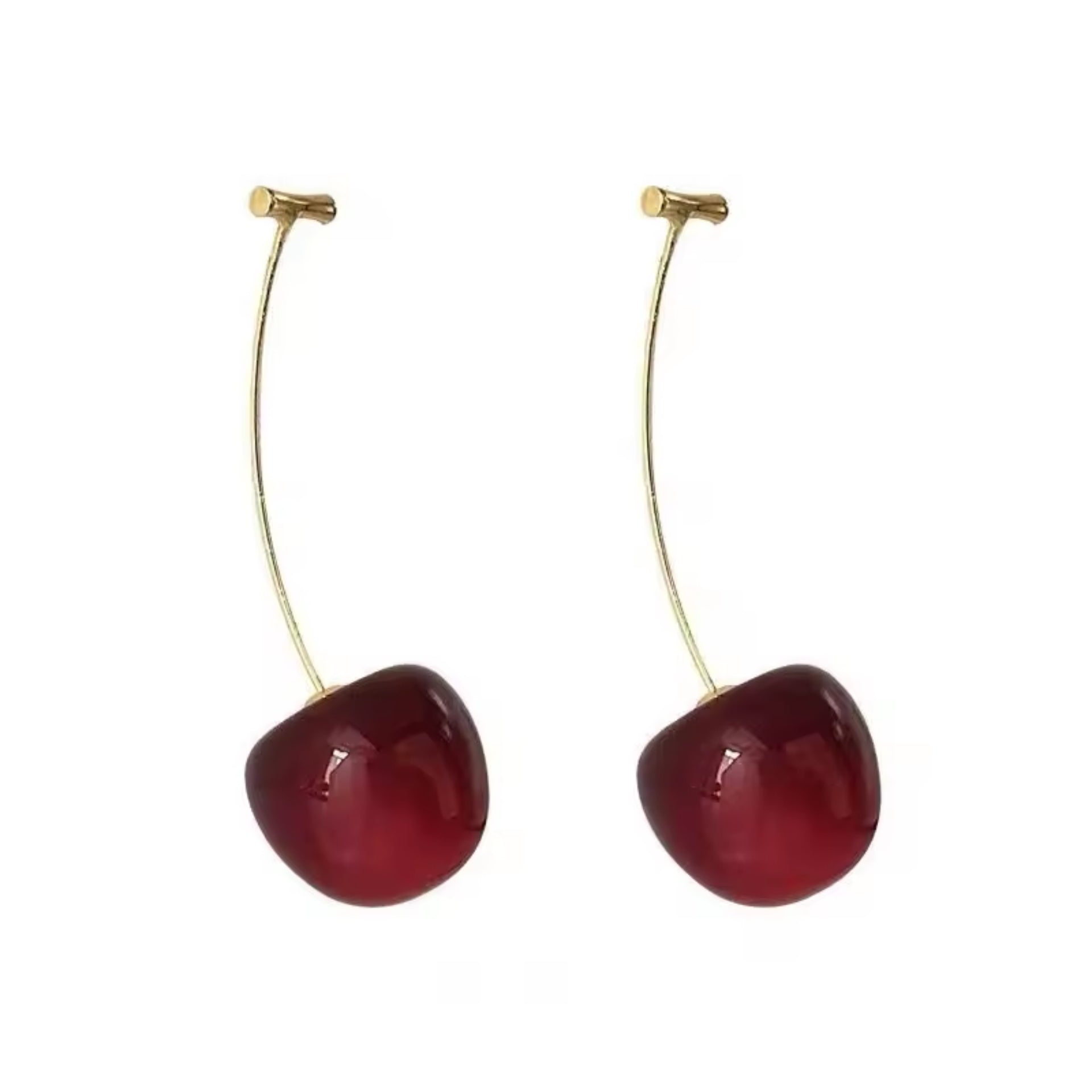 Cherry Love Enamel Charm Earrings
