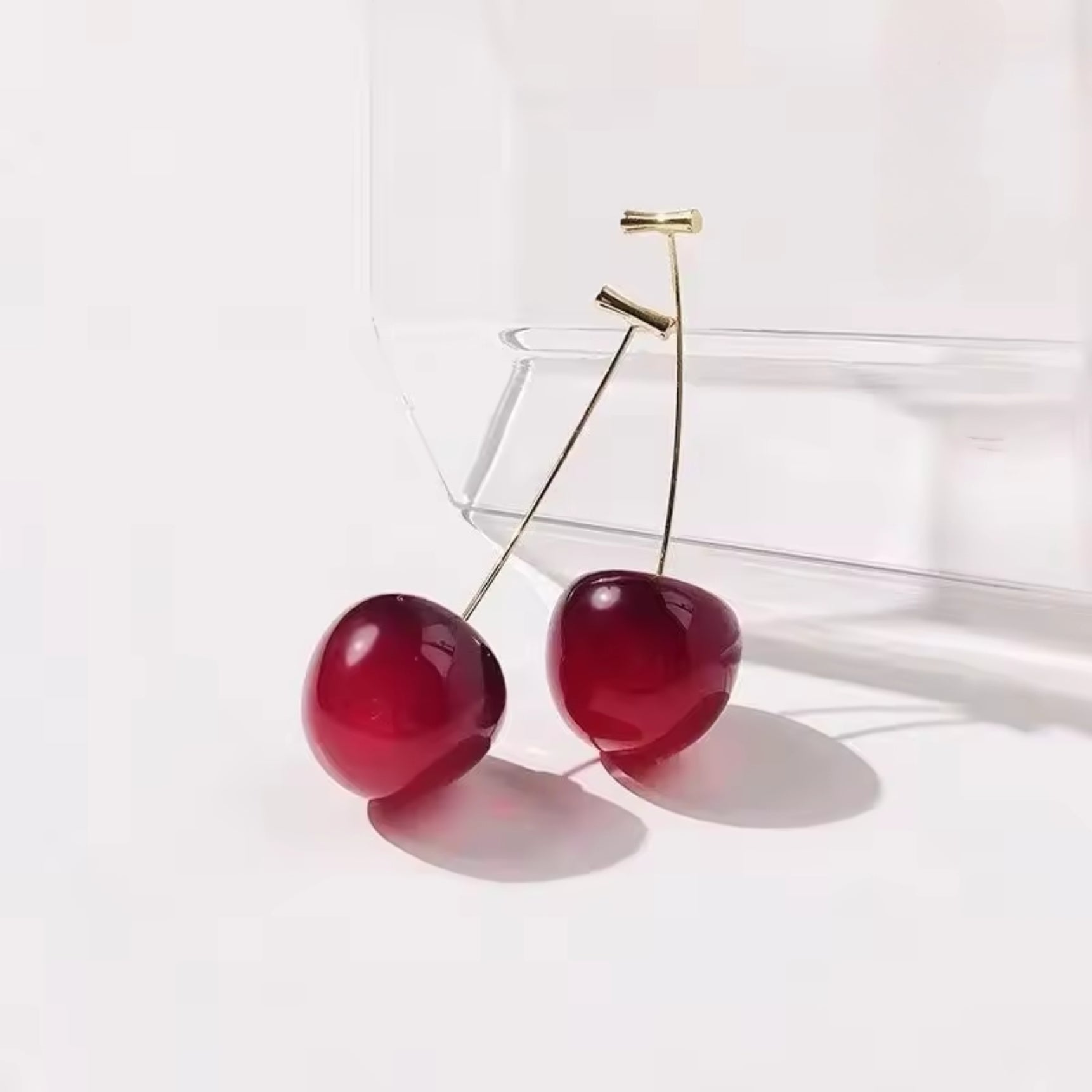Cherry Love Enamel Charm Earrings