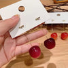 Cherry Love Enamel Charm Earrings