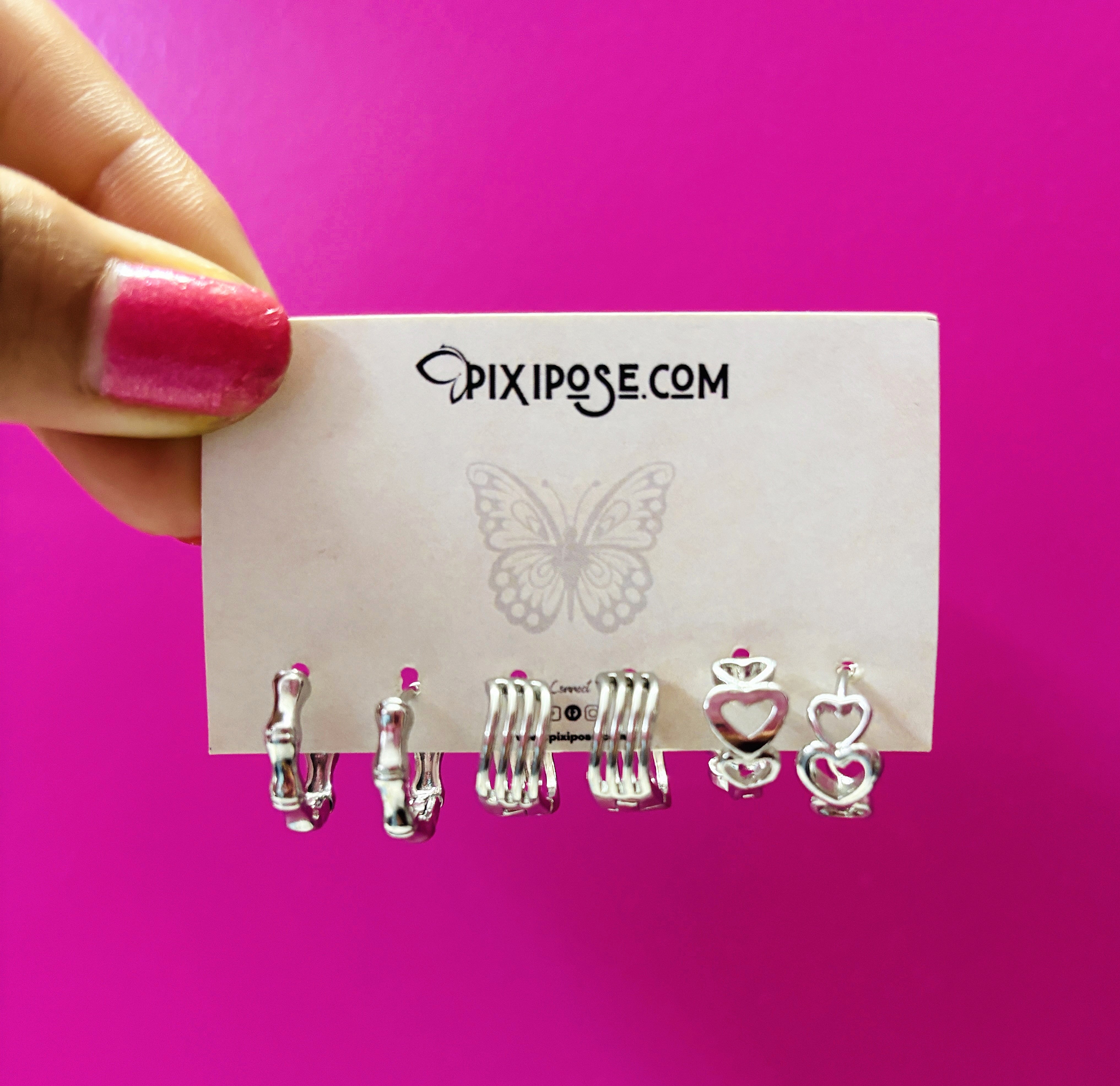 Silver Gleam Bobby Hoops Set