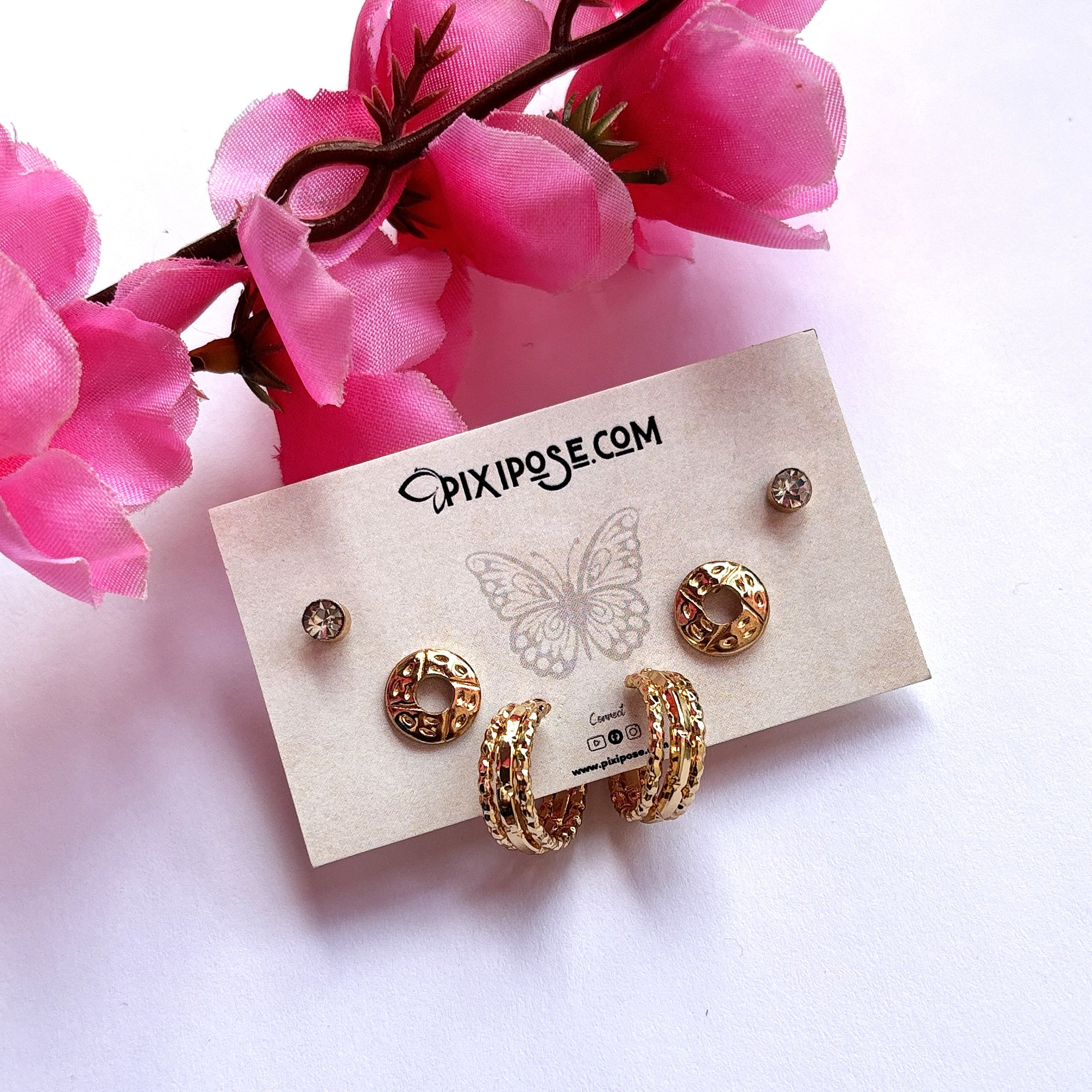 Twinkle Charm Hoops & Studs Duo