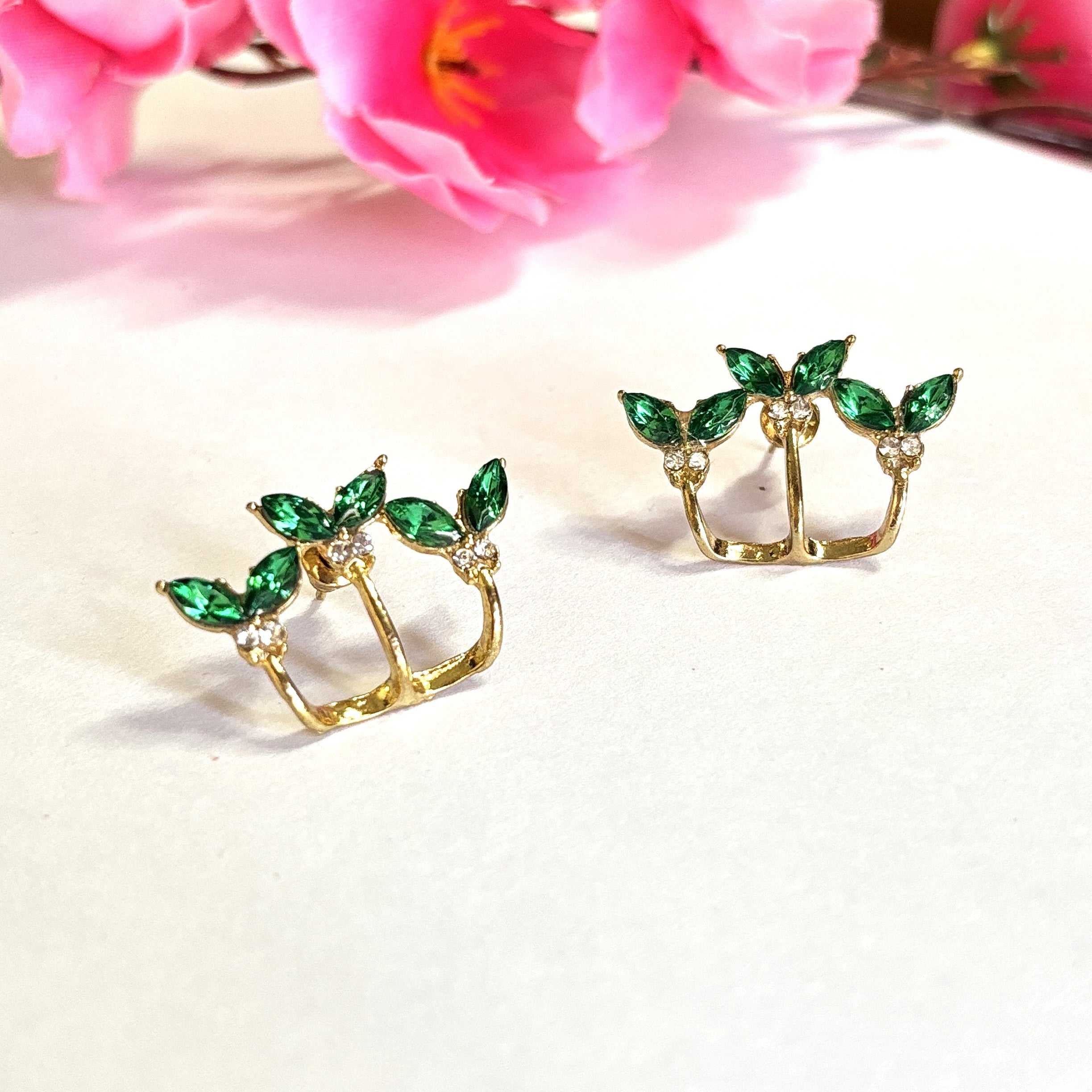 Enchanting Green Mermaid Tails Stud Earrings