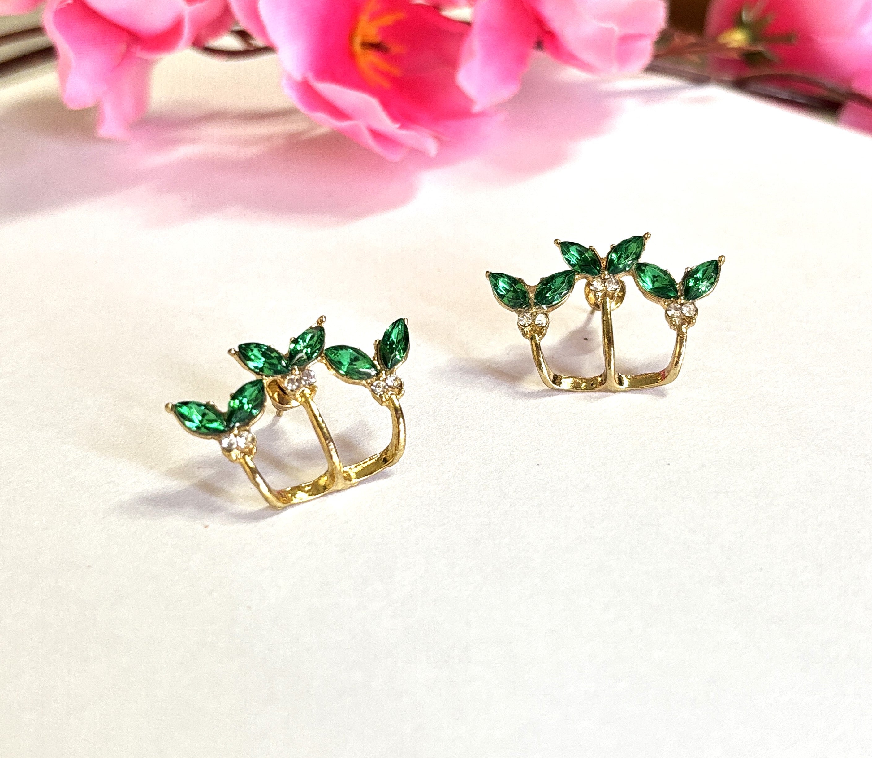 Enchanting Green Mermaid Tails Stud Earrings