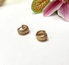 Gold Hoop & Heart Stud Earrings Set – 5 Pairs for Women
