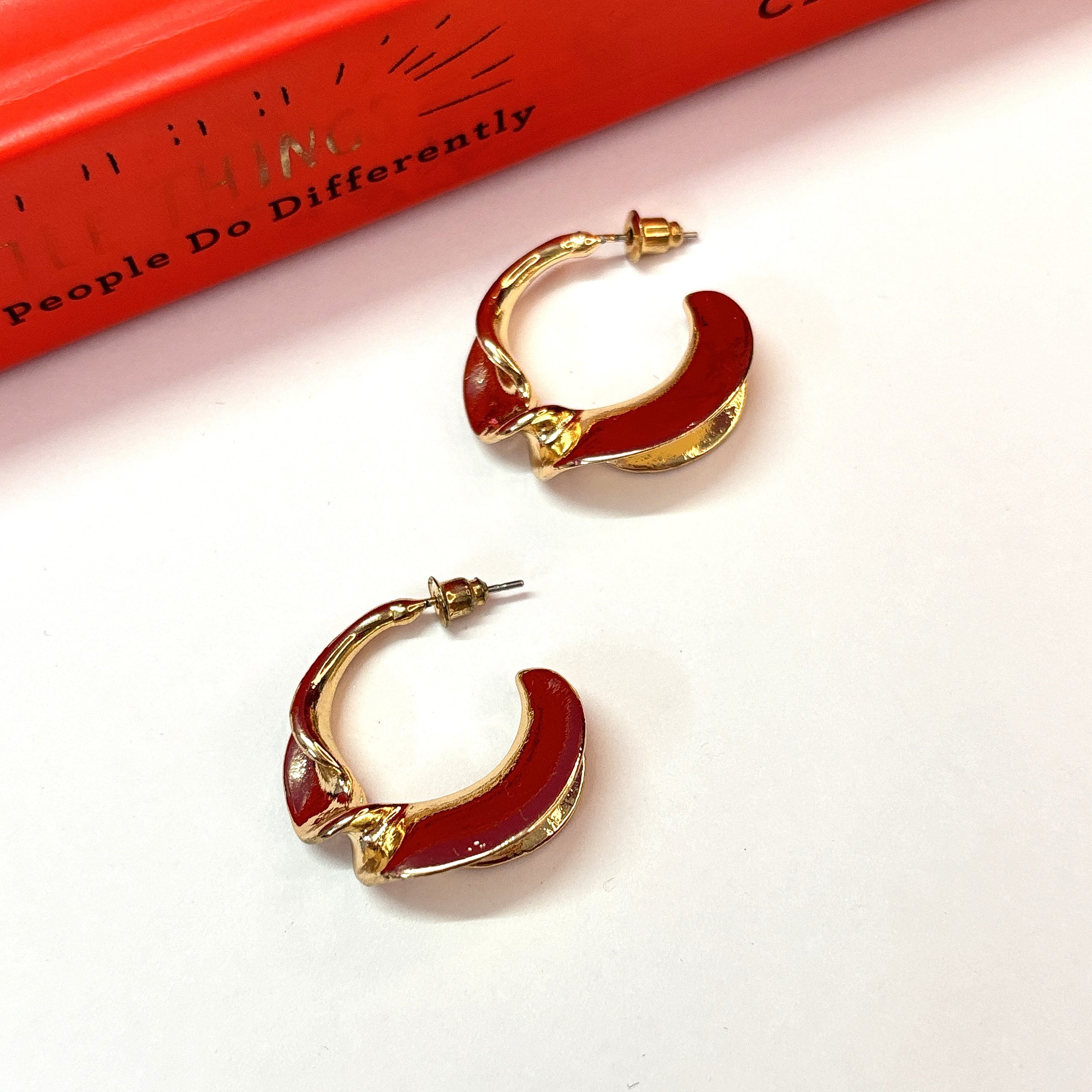 Golden Twist Elegance Hoops