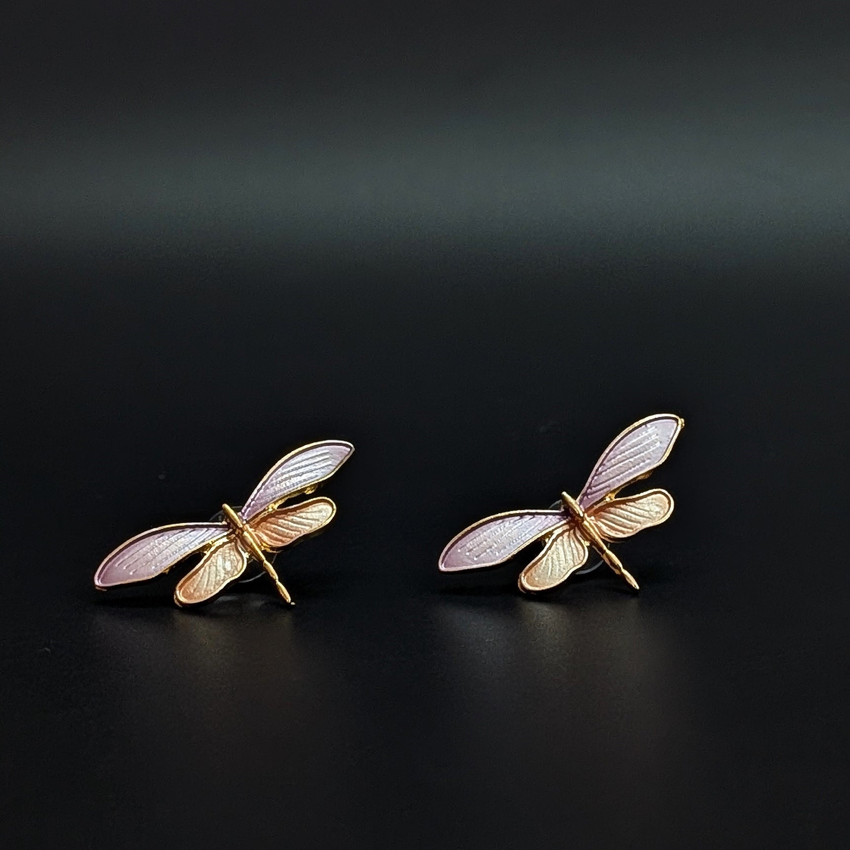 Dragonfly Enamel Stud Earrings – Nature-Inspired Jewellery Collection