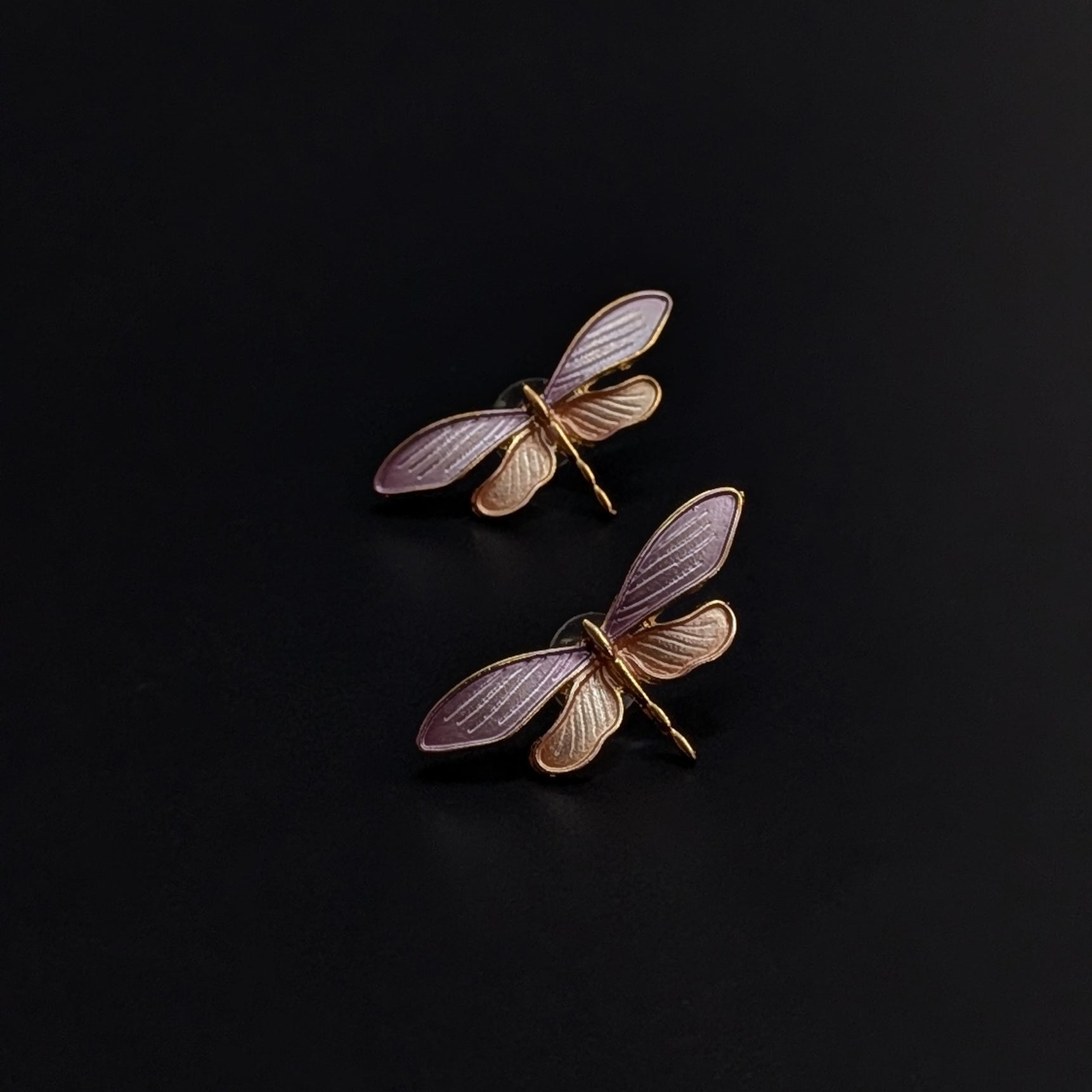Dragonfly Enamel Stud Earrings – Nature-Inspired Jewellery Collection