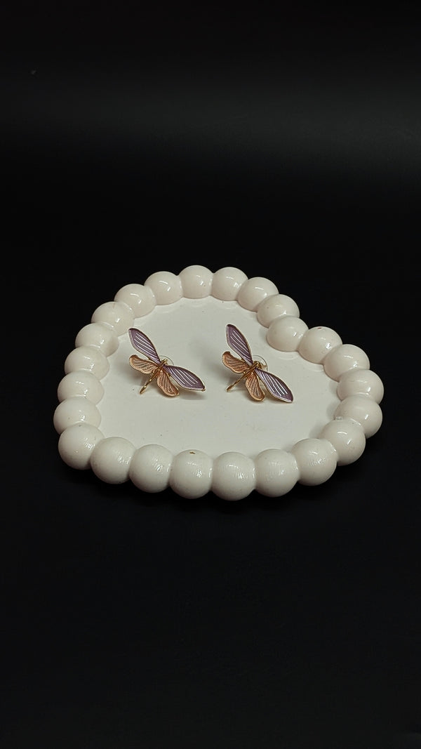 Dragonfly Enamel Stud Earrings – Nature-Inspired Jewellery Collection