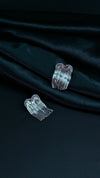 Silver Rhinestone Fringe Statement Earrings – Glamorous Party & Night Wear