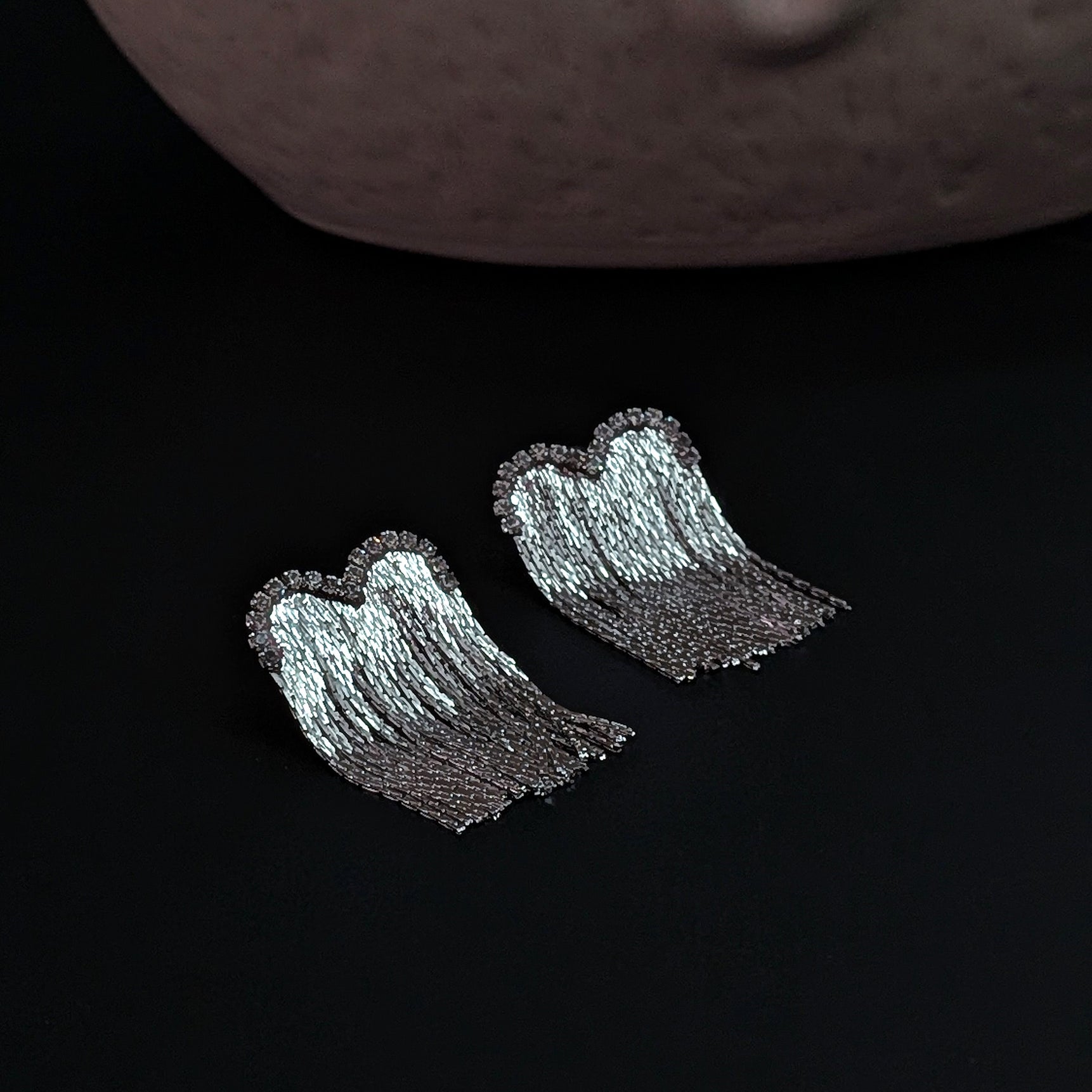 Silver Rhinestone Fringe Statement Earrings – Glamorous Party & Night Wear