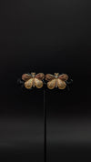 Golden Butterfly Enamel Stud Earrings