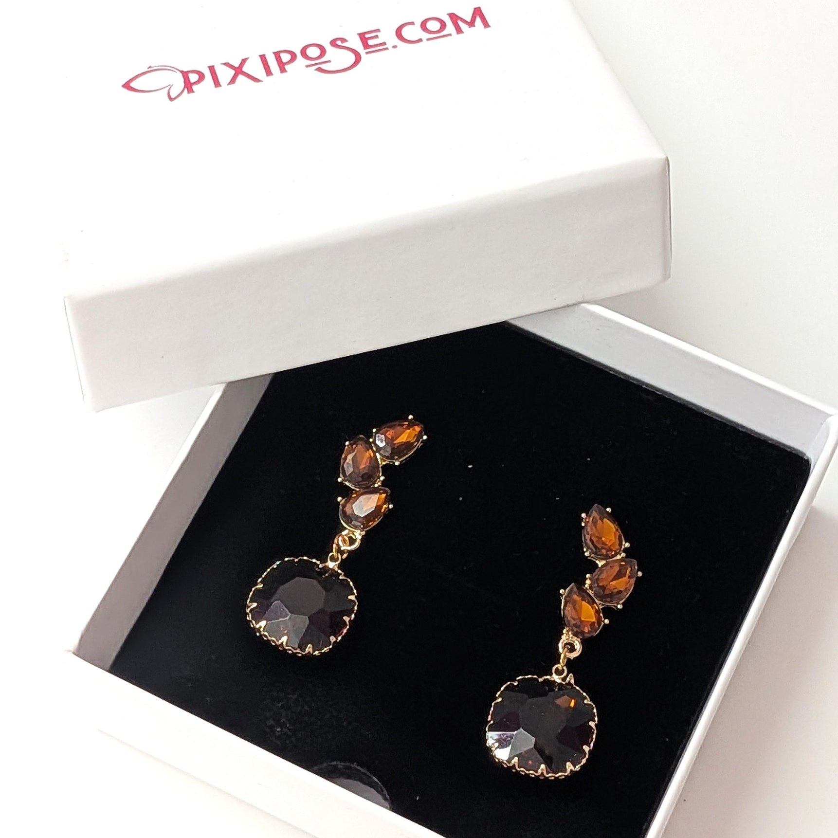 Vintage Amber Drop Earrings