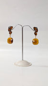 Vintage Amber Drop Earrings