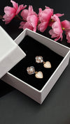Pearl & Heart Drop Earrings – Rose Gold Romantic Jewelry