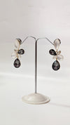Elegant Black & White Teardrop Earrings